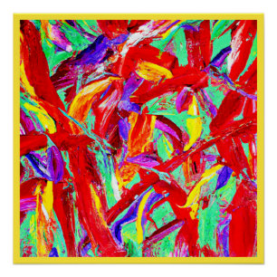 Abstract levendig patroon perfect poster