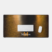 Abstract licht zee glanzend brons Monogram Bureaumat (Keyboard & Muis)