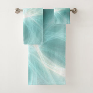 Abstract lichteffect - Blauwgroen Bad Handdoek