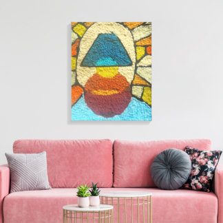 Abstract lichtontwerp uit het midden van de vorige canvas afdruk