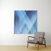 Abstract light background. Blue triangle pattern. Wandkleed (In situ)
