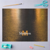 Abstract lights sea shiny bronzed Monogram Tissuepapier (Craft)
