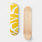 Abstract lijngeel skateboard (Voorkant)