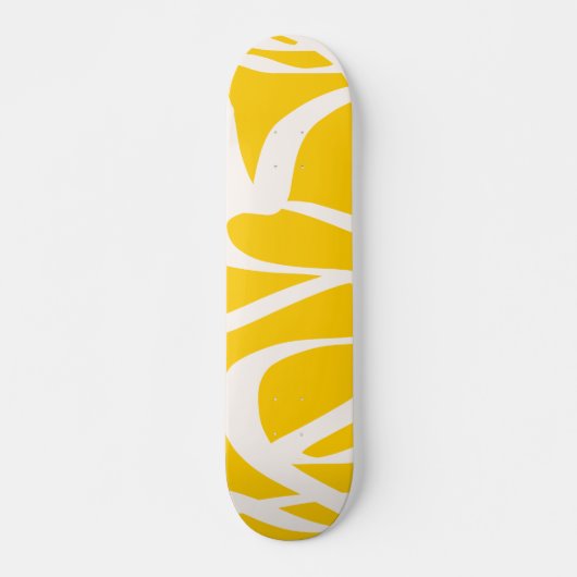 Abstract lijngeel skateboard (Voorkant)