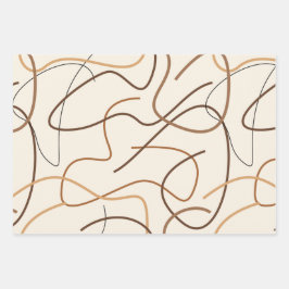 Abstract lijnpatroon inpakpapier vel