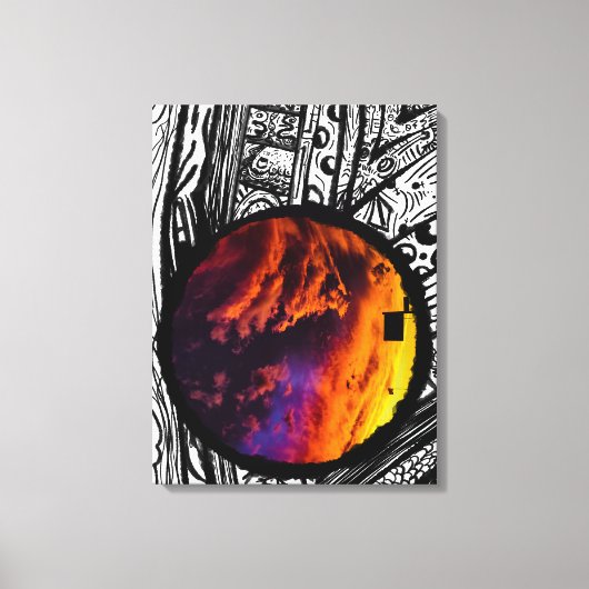 Abstract Lijst kunstfotografie ( Magic Sky ) Canvas Afdruk (Voorkant)