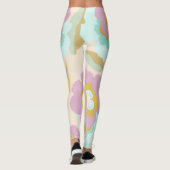 Abstract Lila patroonpasta Leggings (Achterkant)