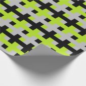Abstract Lime Green, Silver en Black Cadeaupapier (Hoek)