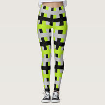 Abstract Lime Green, Silver en Black