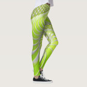 Abstract Lime Green Spiral Fractal Leggings (Rechts)