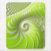 Abstract Lime Green Spiral Fractal Muismat (Voorkant)