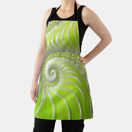 Abstract Lime Green Spiral Fractal Schort (Insitu)