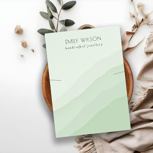 Abstract Lime Green Waves Ketting Band display Visitekaartje