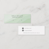 Abstract Lime Green Waves Stud Earning Display Mini Visitekaartje (Voorkant / Achterkant)