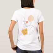 Abstract Line Art Face Tee – Minimalist Modern Exp T-shirt (Achterkant)