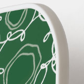Abstract Linear Matrix (Dark Green) Fine Art Pickleball Paddle (Links Detail)