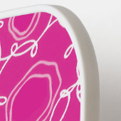 Abstract Linear Matrix (Hot Pink) Fine Art Pickleball Paddle (Links Detail)