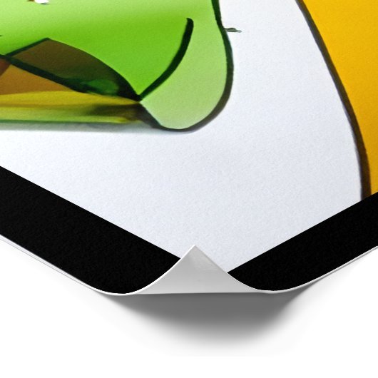 Abstract lint partij golven volumetrisch vet Poste Poster (Hoek)