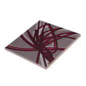 Abstract lint voor grijs en Bourgogne | Groot Tegeltje (Zijkant)