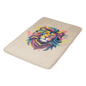 Abstract Lion Head Art Badmat (Gekanteld)