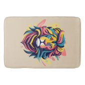 Abstract Lion Head Art Badmat (Voorkant)