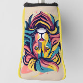 Abstract Lion Head Art Golfheadcover (Draai 90)