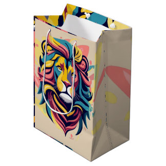 Abstract Lion Head Art Medium Cadeauzakje