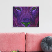 Abstract Lion Wrapped Canvas Afdruk (Insitu (Woonkamer))