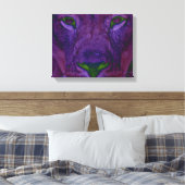 Abstract Lion Wrapped Canvas Afdruk (Insitu (Slaapkamer))