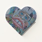 Abstract lippen aangezicht Notitieboek (Achterkant)