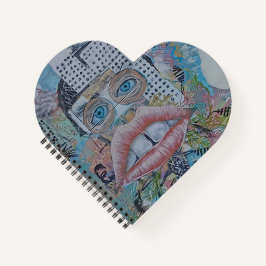 Abstract lippen aangezicht Notitieboek