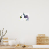 Abstract Llama silhouette Poster (Keuken)
