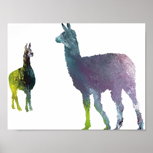 Abstract Llama silhouette Poster (Voorkant)