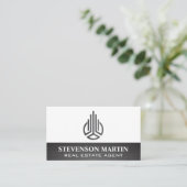 Abstract Logo van onroerend goed Visitekaartje (Staand voorkant)