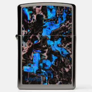 Abstract looking redish black rock on stained blue