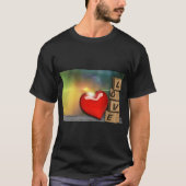 Abstract Love Heart Design T-shirt (Voorkant)