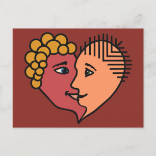 Abstract Lovers aangepast briefkaart