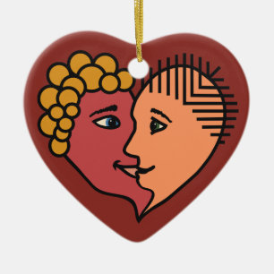 Abstract Lovers aangepast ornament