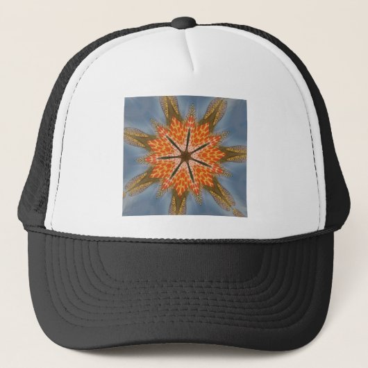 Abstract luipaardpatroon: een caleidoscoop-effect trucker pet (Voorkant)