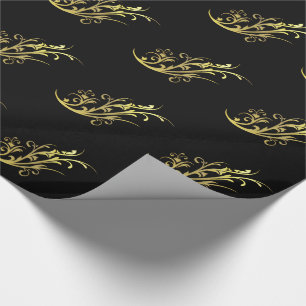 Abstract Luxe Nep Goud Bloem Cadeaupapier
