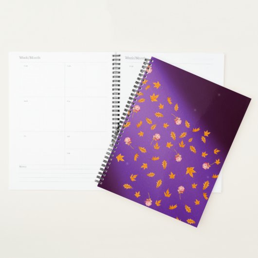 Abstract maanlicht herfstbladeren rozen planner (Display)