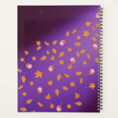 Abstract maanlicht herfstbladeren rozen planner (Achterkant)