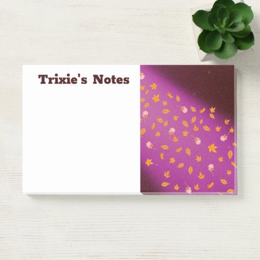 Abstract maanlicht herfstbladeren rozen post-it® notes (Kantoor)