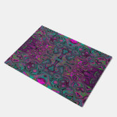 Abstract Magenta en Blauwgroen Blauwe Groovy Patro Deurmat (Schuin)