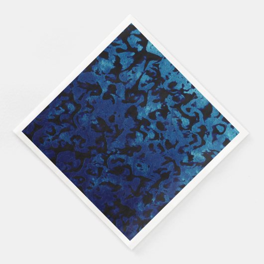 Abstract Magic - Navy Blue Grunge Black Servetten (Hoek)