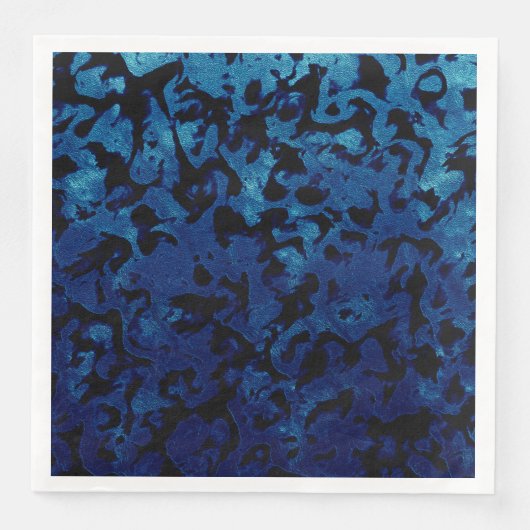 Abstract Magic - Navy Blue Grunge Black Servetten (Voorkant)