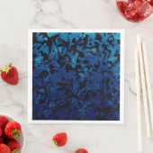 Abstract Magic - Navy Blue Grunge Black Servetten (Insitu)
