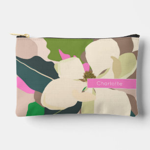 Abstract Magnolia Pastel Bloemstuk Aangepaste Naam Etui