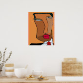 Abstract Man Face 7 Poster (Keuken)