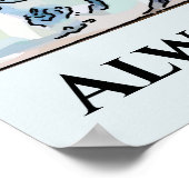 Abstract Man op de Telefoon van de Cel, geef tekst Poster (Hoek)